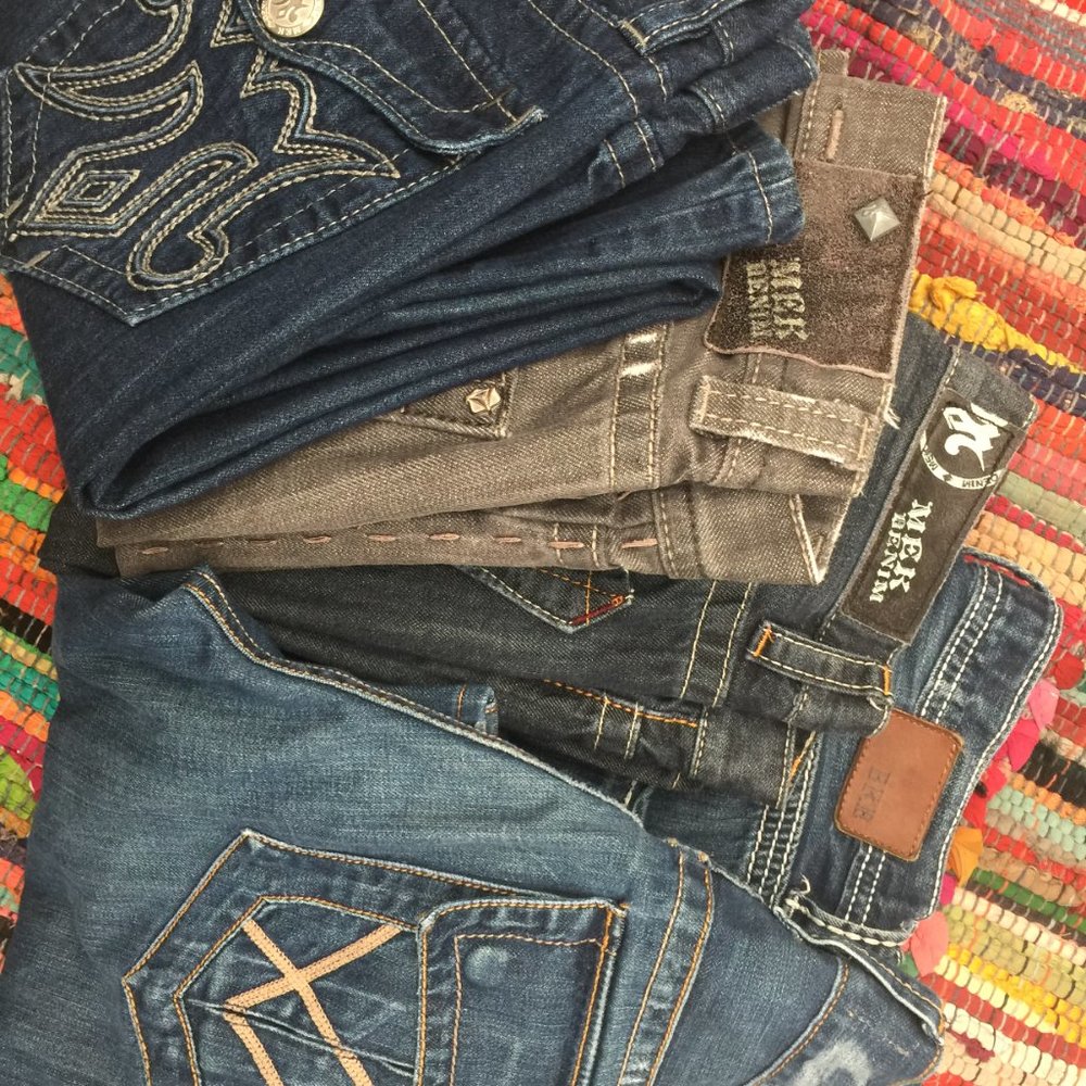 Lot of 6 Men's Designer Jeans MEK BKE William Rast and RSQ